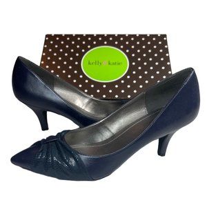 Kelly & Katie - Navy Blue Heels With Bow - Size 8.5 (EUR: 39.5)